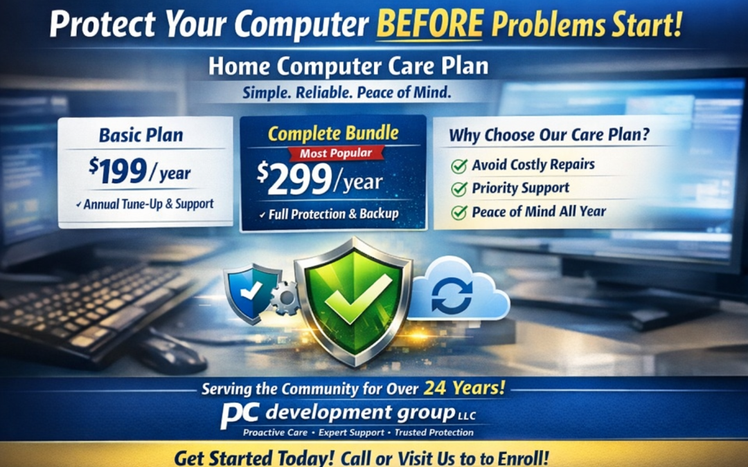 Protect Your Computer Before Problems Start: Introducing the PCDG Home Computer Care Plan